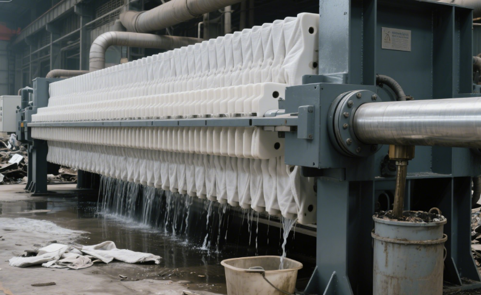 Application du filtre-presse dans l'industrie du recyclage des déchets industriels